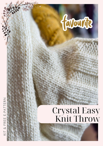 Crystal Easy Knit Throw Kit